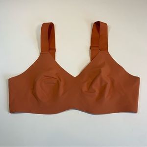 Size 2 Knix burnt orange thick strap V neck bra no padding